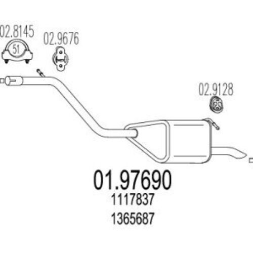 Auspuh  – Ford Mondeo 00-07 2 16V, zadnji lonac