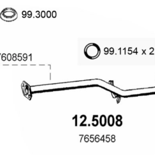 Auspuh  – Fiat Uno 83-06, prednja izduvna cev