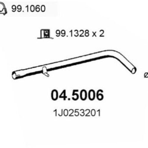 Auspuh Audi A3 96-03, prednja izduvna cev