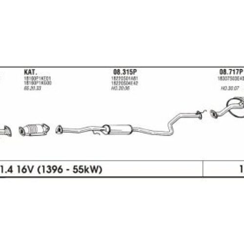 Auspuh Honda Civic -95 zadnji lonac