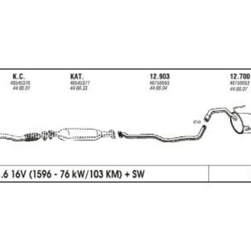 Auspuh Lancia Lybra -99 zadnji lonac