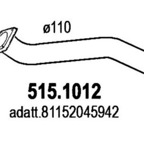 Auspuh Man TGA 00-07, prednja izduvna cev