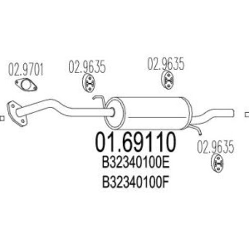 Auspuh Mazda 323 89-94, zadnji lonac