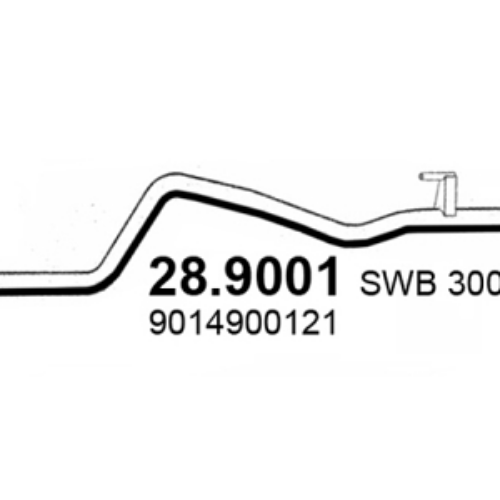 Auspuh Mercedes-Benz Sprinter 95-06, zadnja izduvna cev