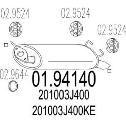 Auspuh Nissan Primera 90-96, zadnji lonac