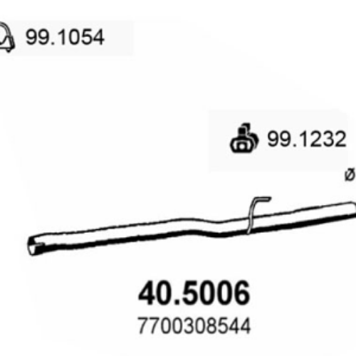 Auspuh Renault Kangoo 97-, prednja izduvna cev