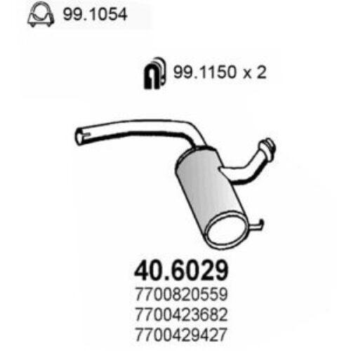 Auspuh Renault Laguna -01, srednji lonac