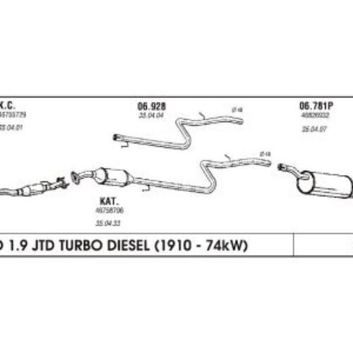 Izduvni lonac Fiat Doblo 1.9 -1 (zadnji)