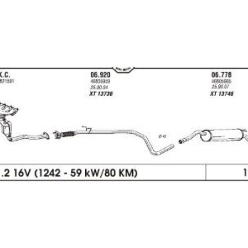 Izduvni lonac Fiat Stilo 1.2 1 (zadnji)