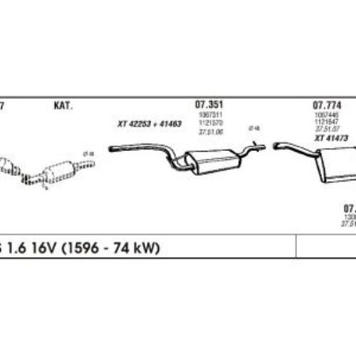 Izduvni lonac Ford Focus -98 1.6 16V kolektor