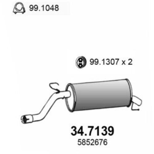Izduvni lonac Opel Corsa -6 1.4 LPG, (zadnji)