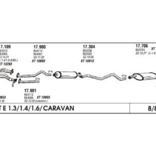 Izduvni lonac Opel Kadett 1.3/1.8 84-90 kolektor