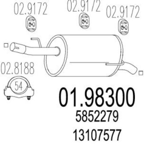 Izduvni lonac Opel Meriva  1.7 CDTI, (zadnji)