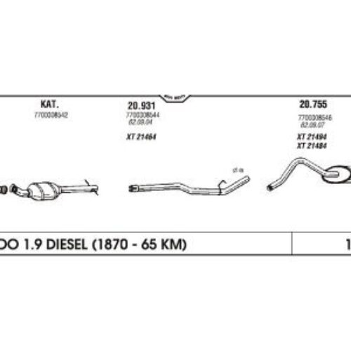 Izduvni lonac Renault Clio II 1.5 dci -1 (kol) s