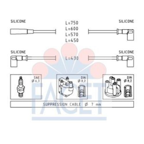 Komplet kablova za paljenje Svećica Seat Ibiza 84-93