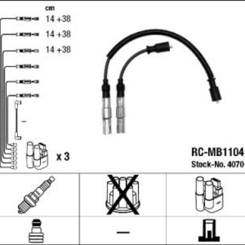 Komplet kablova za paljenje Svećica Smart Fortwo 45389