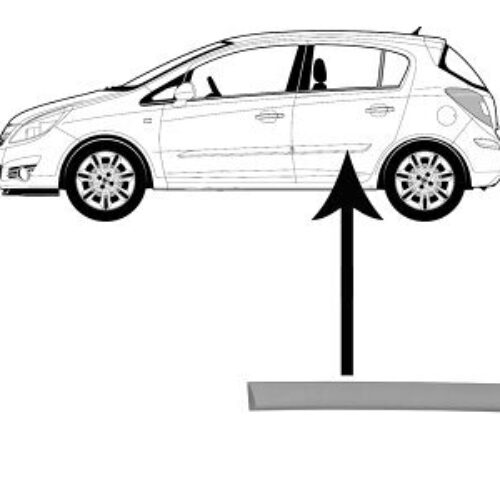 Lajsna vrata (pozadi) Opel Corsa D 06-, 4/5V + za