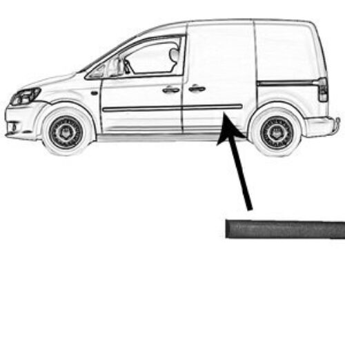 Lajsna vrata (pozadi) Volkswagen Caddy 04-10, crne