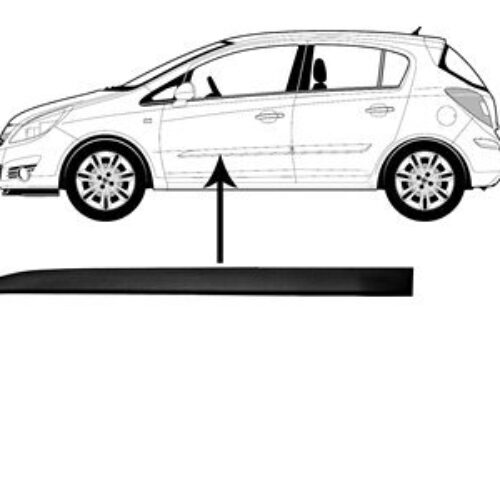 Lajsna vrata (spreda) Opel Corsa D 06-, 4/5V + crne