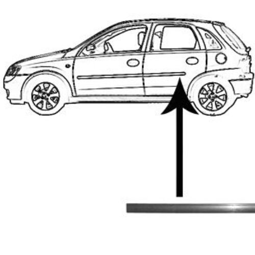 Lajsna (zadnja) vrata Opel Corsa C 00-06 5V