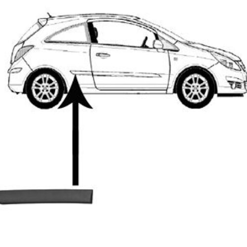 Lajsna zadnjeg boka Opel Corsa D 06-, 3V + crne