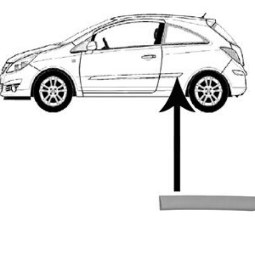 Lajsna zadnjeg boka Opel Corsa D 06-, 3V + za