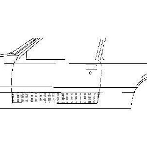 Metalna lajsna prednjih vrata Fiat Panda 80-86