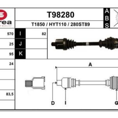 Poluosovina Hyundai Accent 00-06