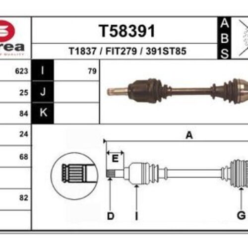 Poluosovina (zadnja, desna)  – Smart Fortwo 98-07 (samo po