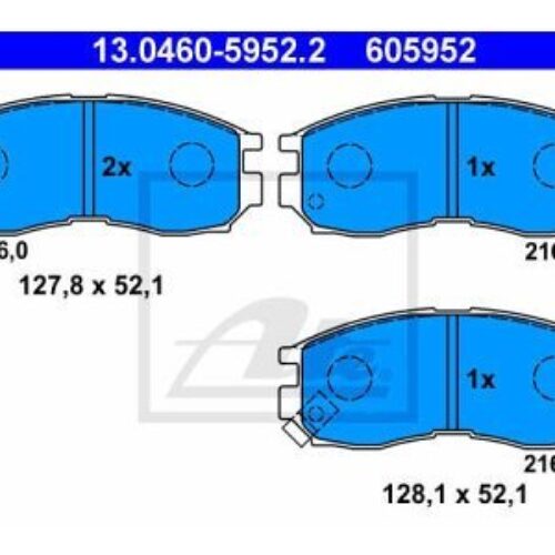 Prednje disk kočne pločice  – Chrysler, Hyundai, Mitsubishi