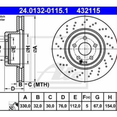 Prednje disk kočnice  – Mercedes-Benz S-Klasa (W220) 98-05