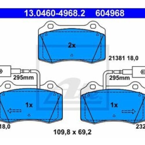 Prednje i zadnje kočione obloge 13.0460-4968.2 – Alfa Romeo 147,