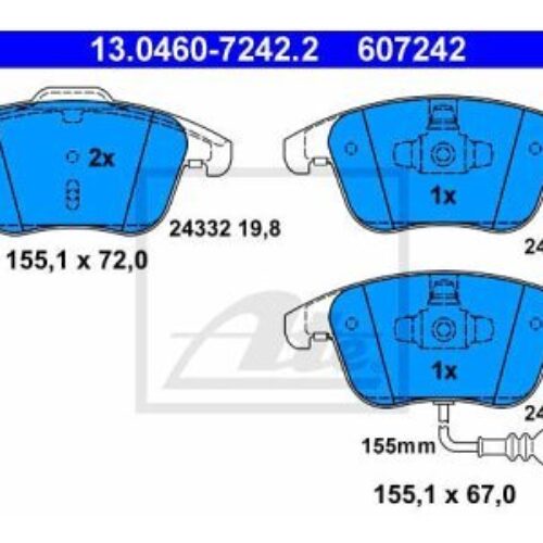 Prednje kočione obloge  – Volkswagen, Seat, Audi