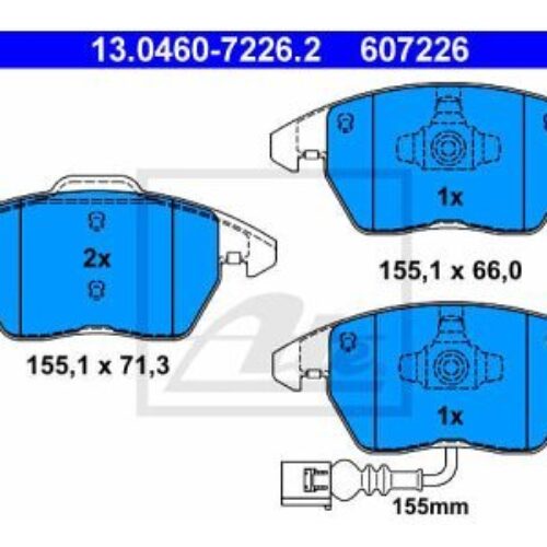 Prednje kočione pločice  – Audi A1 45583