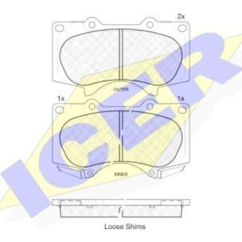 Prednje obloge kočnica  – Toyota Land Cruiser 45361