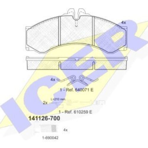 Prednje / Zadnje kočione pločice IE141126-700 – Volkswagen LT 96-06