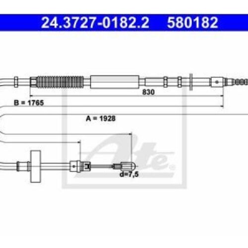 Sajla ručne kočnice Audi A4 00-07, pozadi, levo